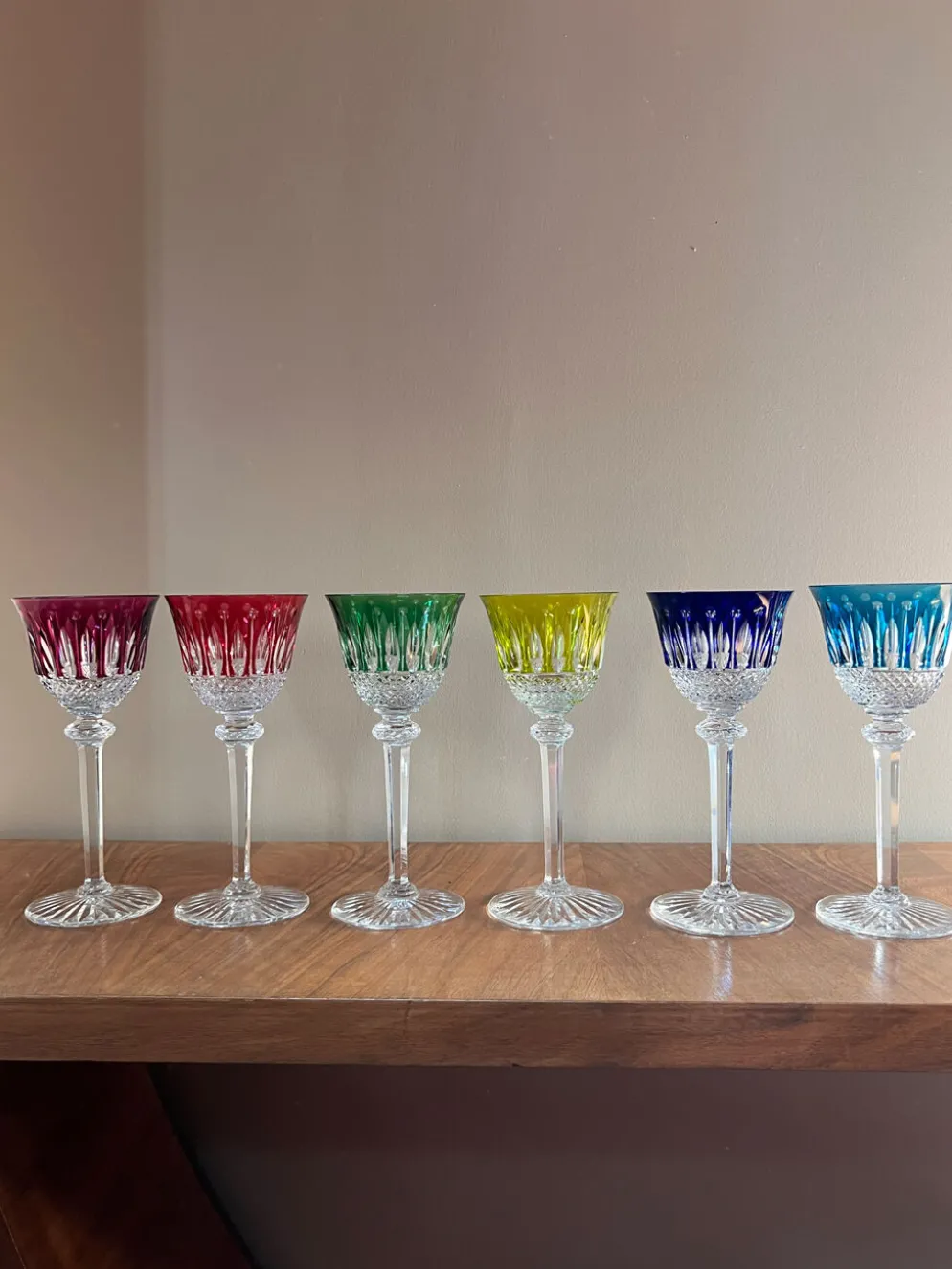6 verres à vin en cristal Saint Louis