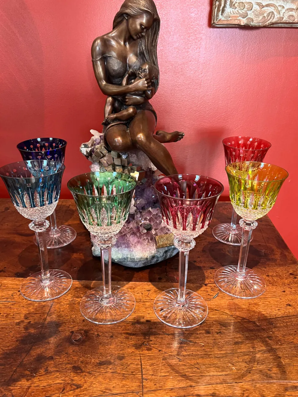 6 verres à vin en cristal Saint Louis