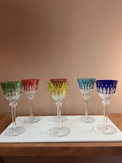 6 verres à vin en cristal Saint Louis