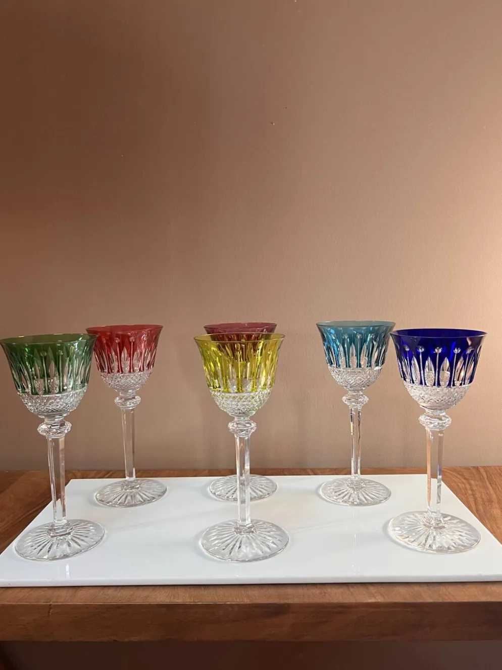 6 verres à vin en cristal Saint Louis