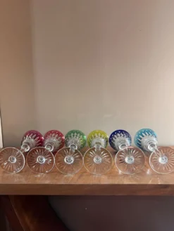 6 verres à vin en cristal Saint Louis