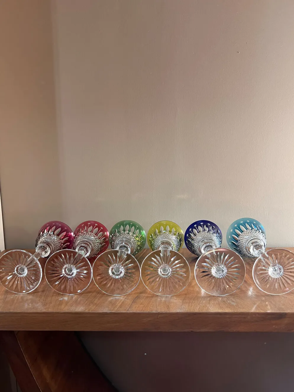 6 verres à vin en cristal Saint Louis