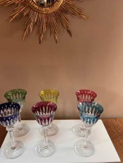 6 verres à vin en cristal Saint Louis