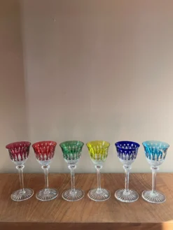 6 verres à vin en cristal Saint Louis