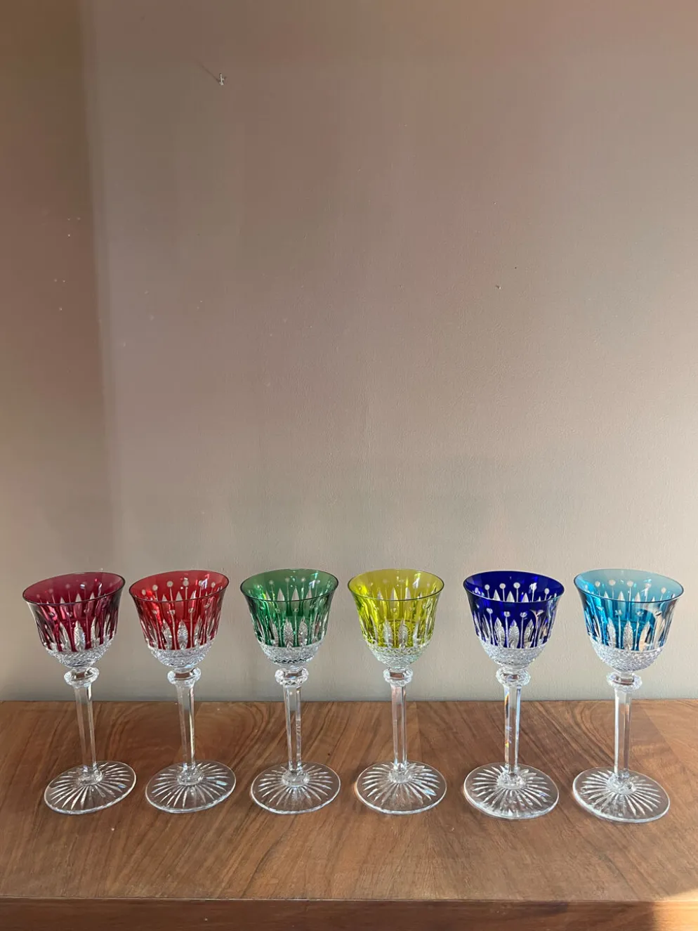 6 verres à vin en cristal Saint Louis
