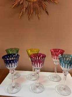 6 verres à vin en cristal Saint Louis
