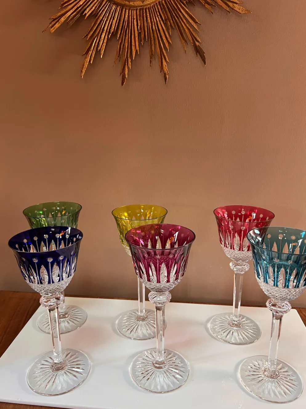 6 verres à vin en cristal Saint Louis