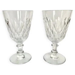 2 verres à vin modèle "Armagnac" cristal de Baccarat