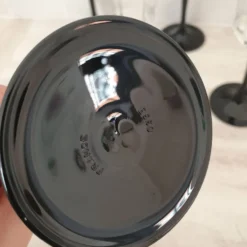 6 verres à vin Octime octogonal pied noir