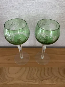 2 verres à vin Roemer en cristal années 70/80