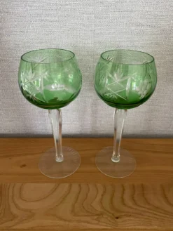 2 verres à vin Roemer en cristal années 70/80