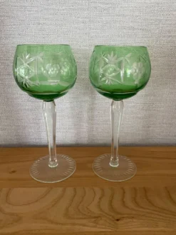 2 verres à vin Roemer en cristal années 70/80
