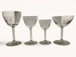 6 verres à vin rouge Art déco
