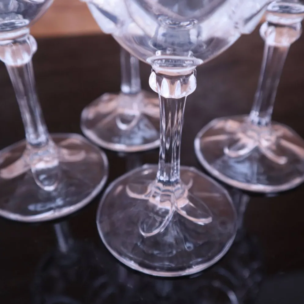4 verres à vin rouge Luminarc Art déco