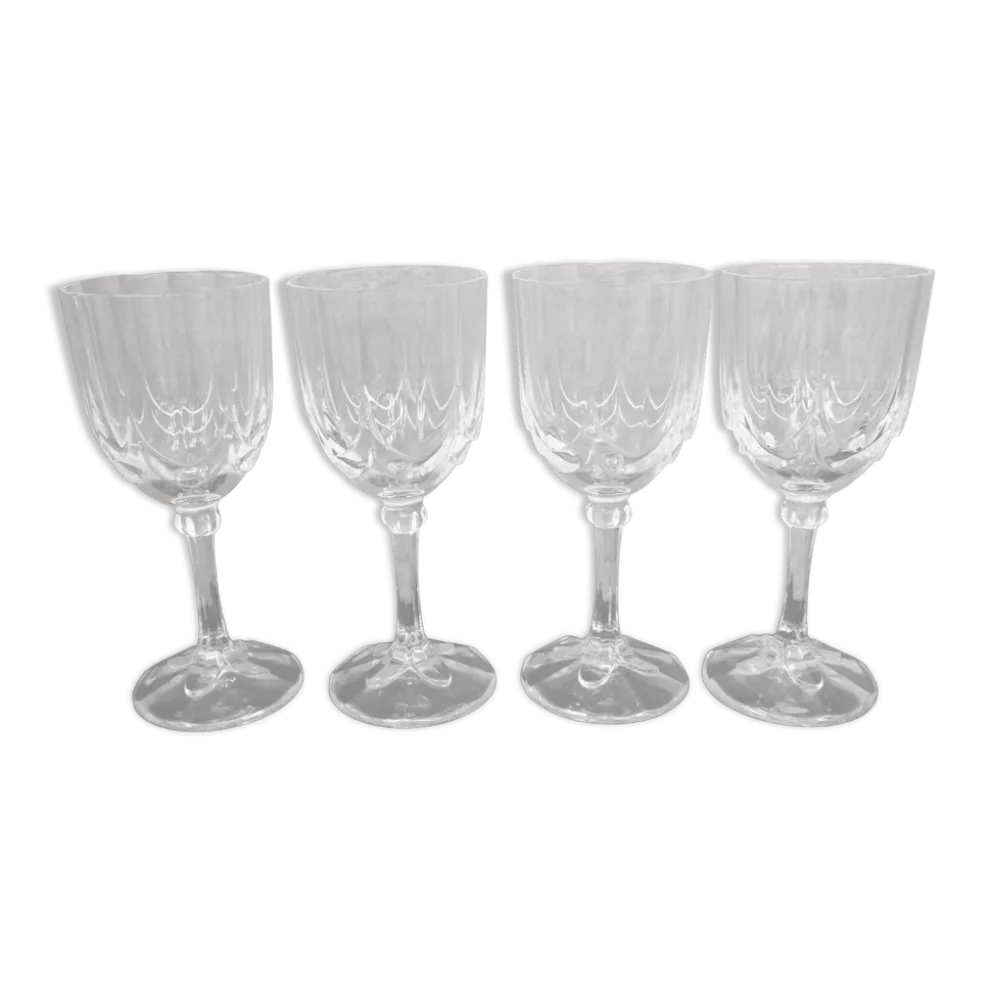 4 verres à vin rouge Luminarc Art déco