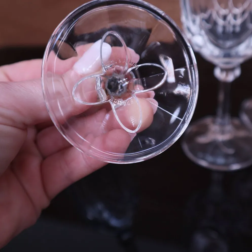 4 verres à vin rouge Luminarc Art déco