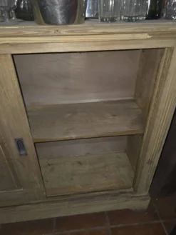 Verrier de bar en sapin, arrière bar