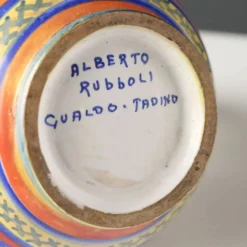 Verseuse ancienne Alberto Rubboli Gualdo Tadino en majolique XXe siècle