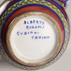 Verseuse ancienne en majolique Alberto Rubboli Gualdo Tadino XX Century