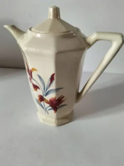Verseuse Digoin Sarreguemines modèle 9225 – décor floral stylisé