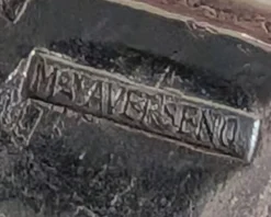 Verseuse à thé style Empire en métal argenté, bec tête d'aigle