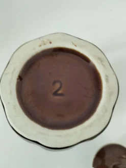 Verseuse vintage en grès émaillé chocolat