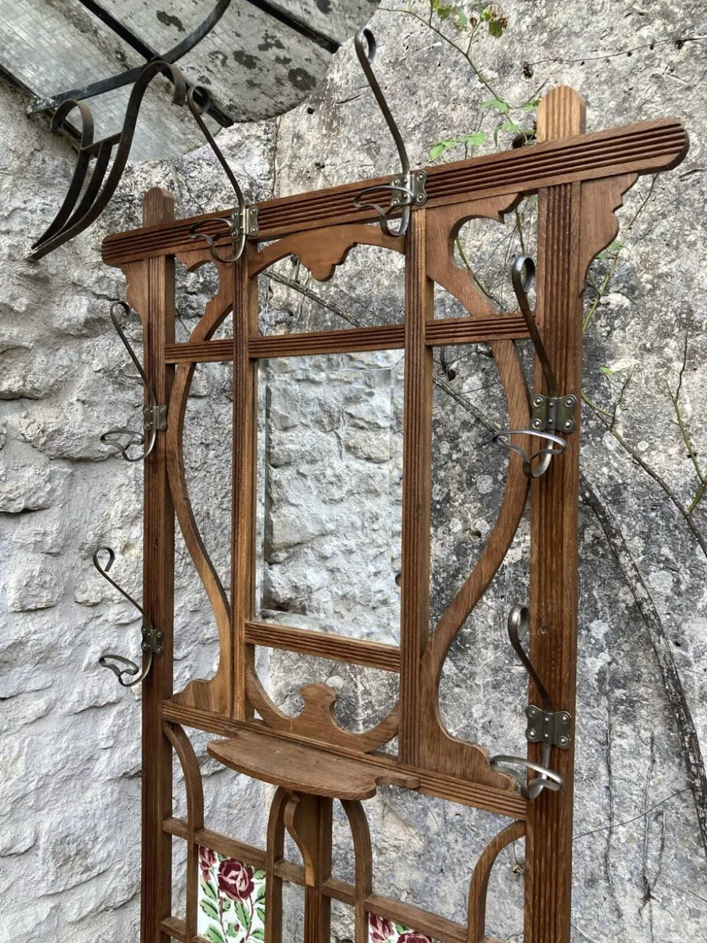 Vestiaire d’entrée ancien en bois