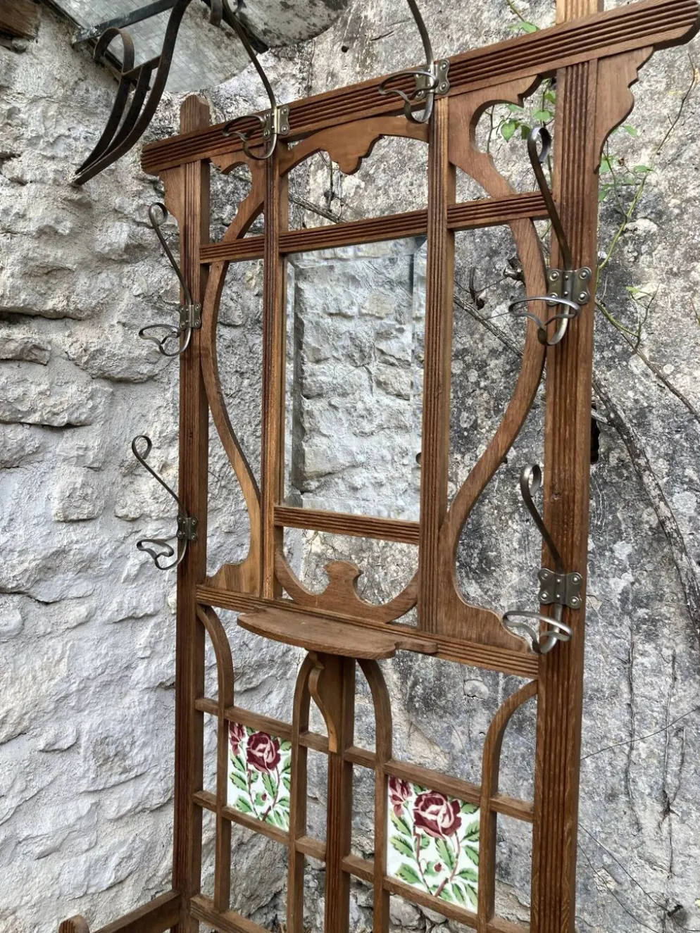 Vestiaire d’entrée ancien en bois