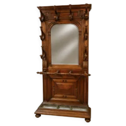 vestiaire d’entrée à miroir en noyer – XIXe siècle