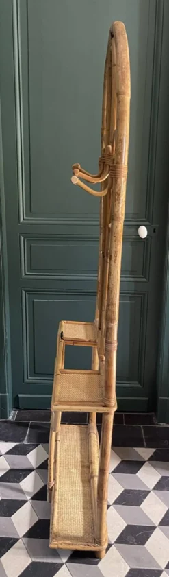 Vestiaire en bambou et rotin années 60