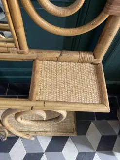 Vestiaire en bambou et rotin années 60