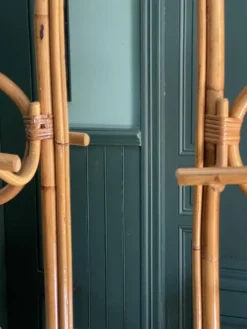 Vestiaire en bambou et rotin années 60