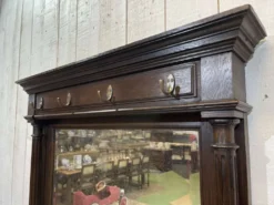 Vestiaire en chêne de la fin XIXème avec sa jardinière