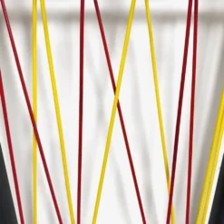 Vestiaire métal boules bois et scoubidou années 60