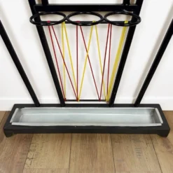 Vestiaire métal boules bois et scoubidou années 60