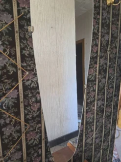 Vestiaire mural vintage 60/70 avec miroir, patères et tiroir