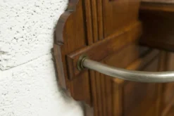 Vestiaire Napoléon III en noyer fin 19e, 3 miroirs, marbre