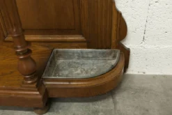 Vestiaire Napoléon III en noyer fin 19e, 3 miroirs, marbre