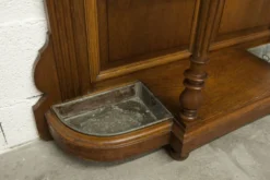 Vestiaire Napoléon III en noyer fin 19e, 3 miroirs, marbre