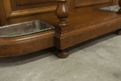 Vestiaire Napoléon III en noyer fin 19e, 3 miroirs, marbre