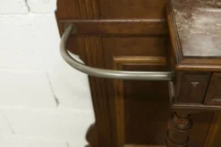 Vestiaire Napoléon III en noyer fin 19e, 3 miroirs, marbre
