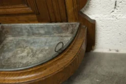 Vestiaire Napoléon III en noyer fin 19e, 3 miroirs, marbre