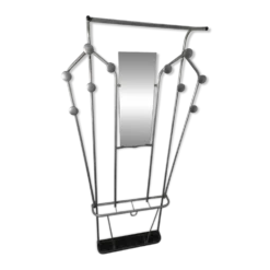 Vestiaire porte manteau en aluminium des années 50
