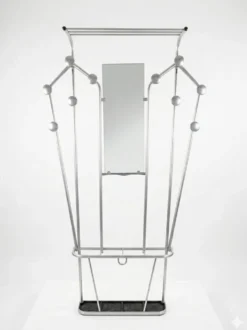 Vestiaire porte manteau en aluminium des années 50