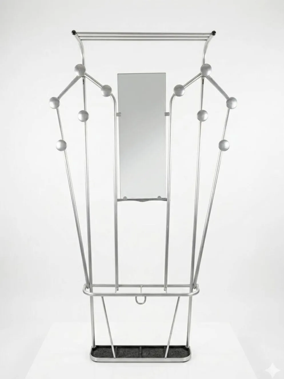 Vestiaire porte manteau en aluminium des années 50