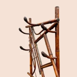 Vestiaire portemanteau 1900 en bambou