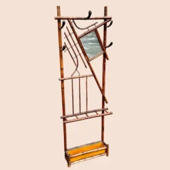 Vestiaire portemanteau 1900 en bambou