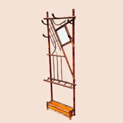 Vestiaire portemanteau 1900 en bambou