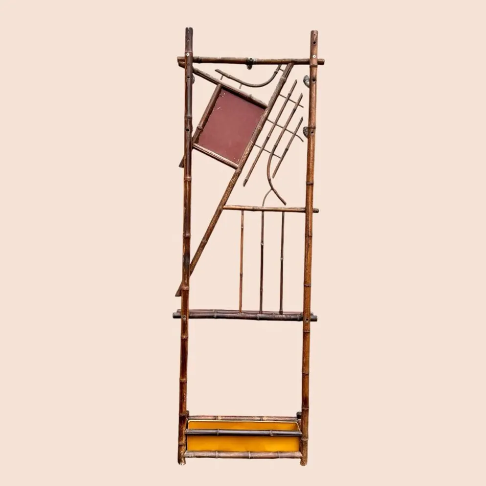 Vestiaire portemanteau 1900 en bambou