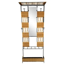 Vestiaire, portemanteau en rotin, années 70